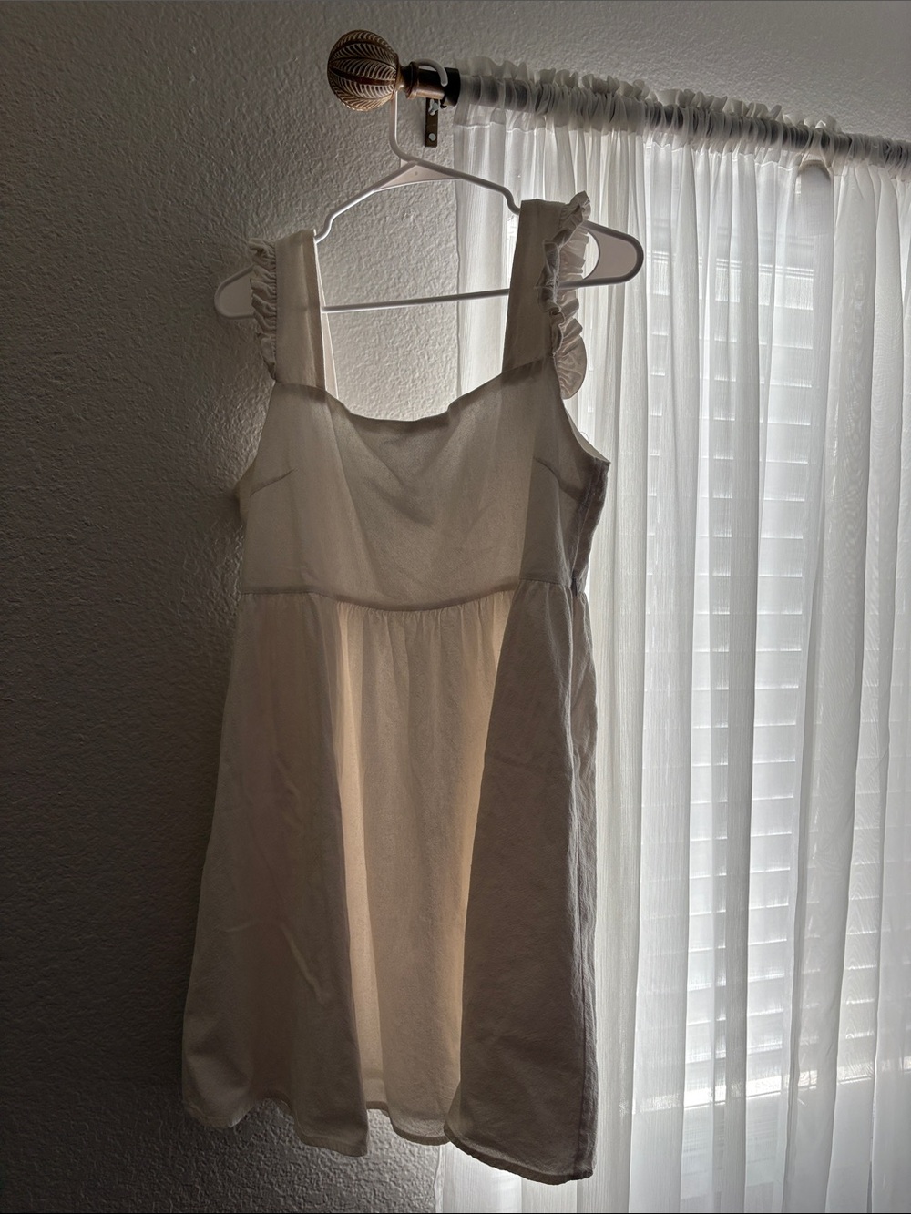 Nasty Gal White Ruffle Strap Sundress
